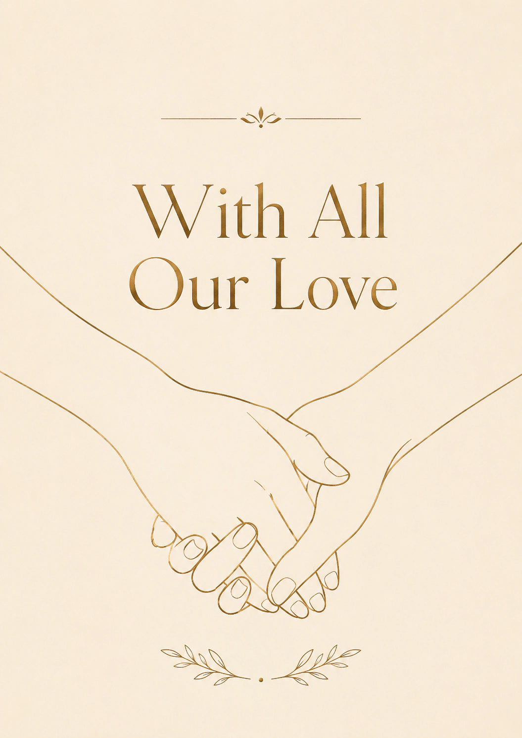 Sympathy - Personalised Card — with punch holes