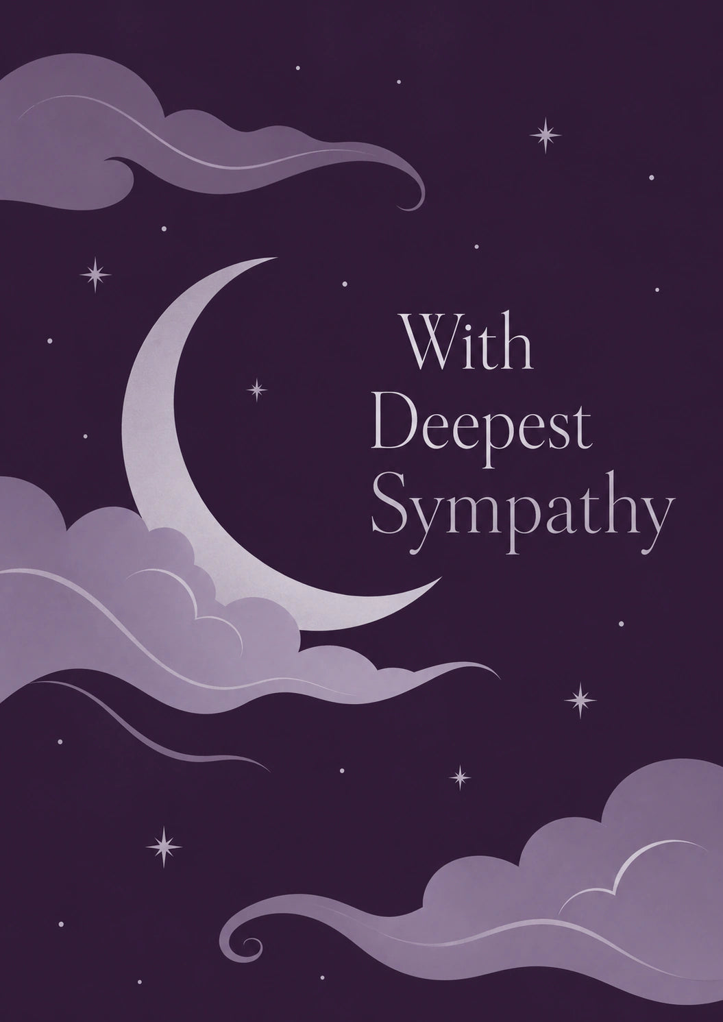Sympathy - Personalised Card — with punch holes