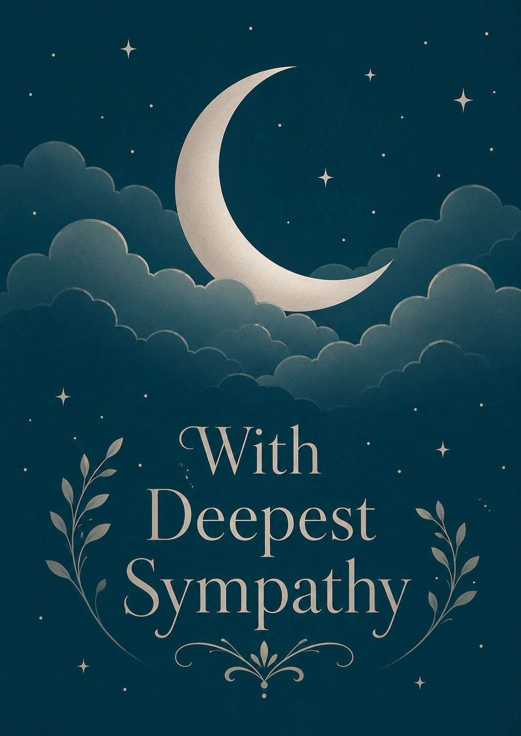 Sympathy - Personalised Card — with punch holes