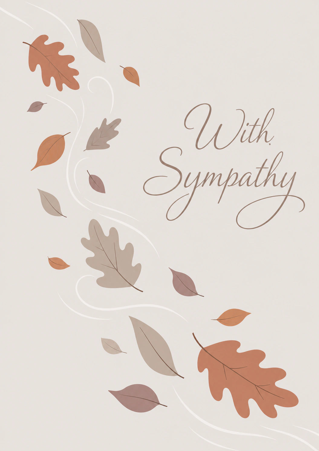 Sympathy - Personalised Card — with punch holes