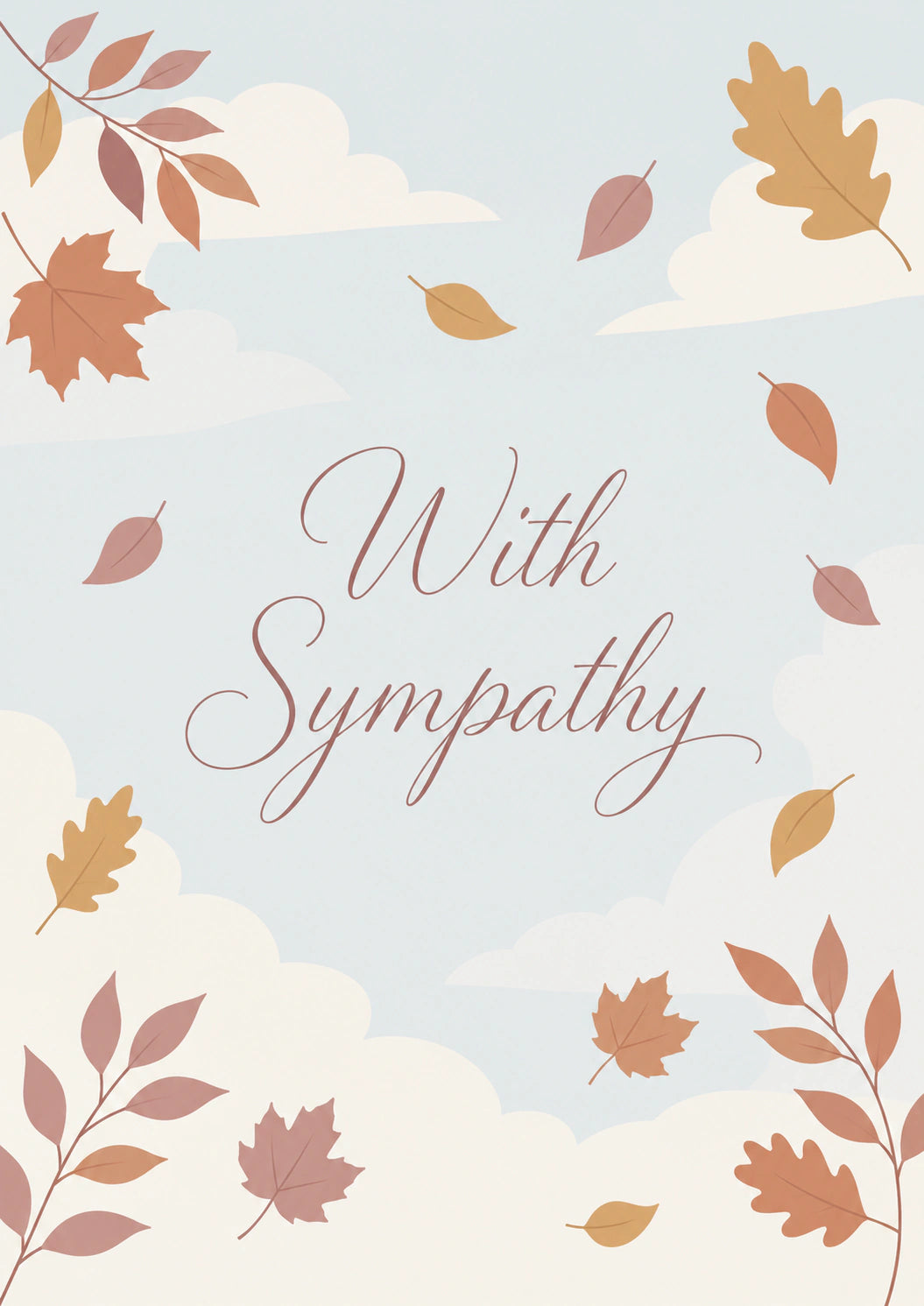 Sympathy - Personalised Card — with punch holes