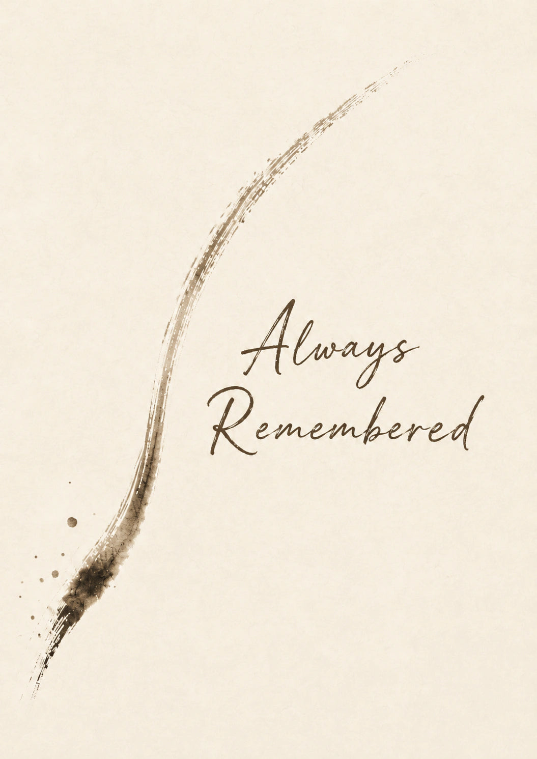Sympathy - Personalised Card — with punch holes