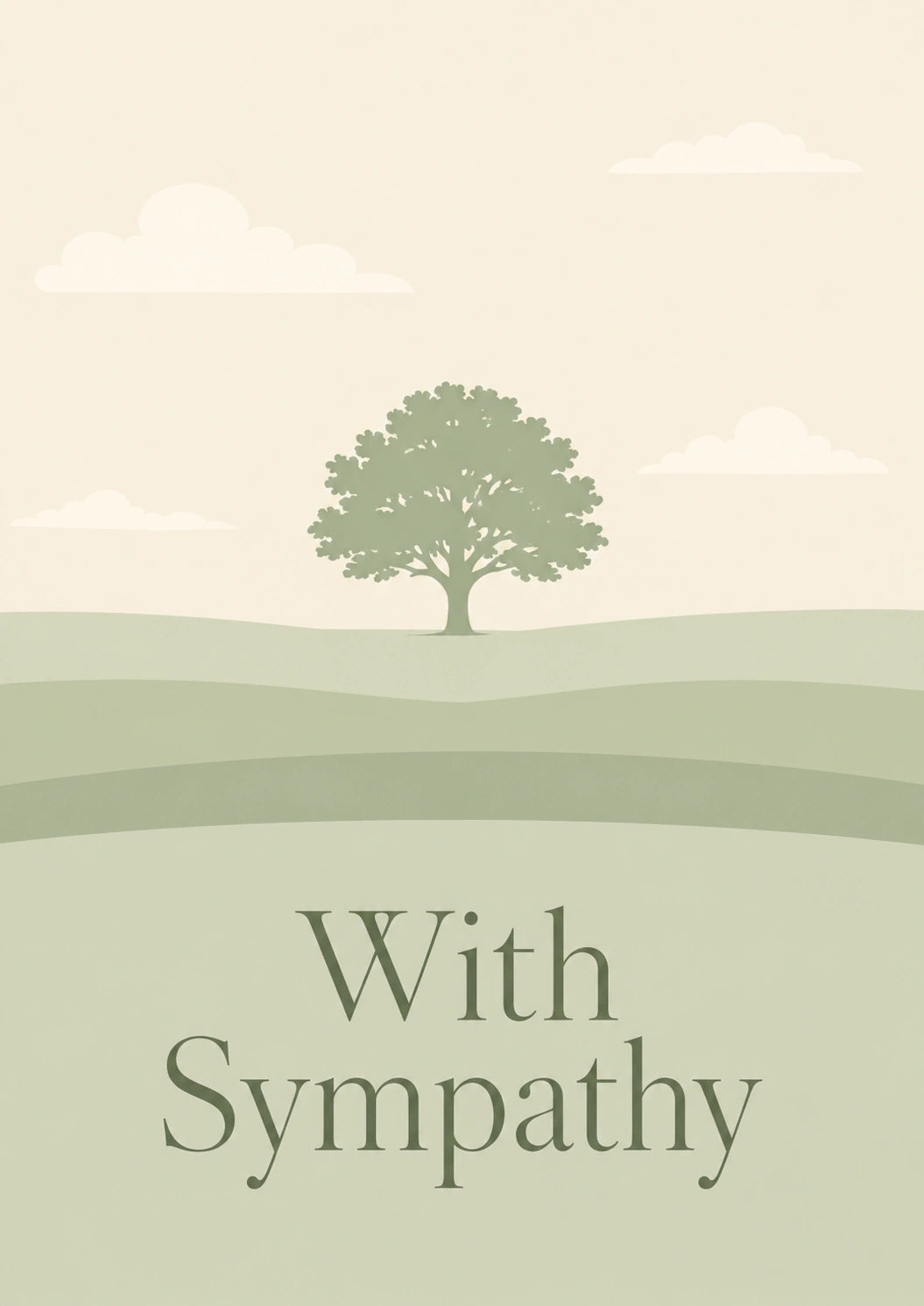 Sympathy - Personalised Card — with punch holes