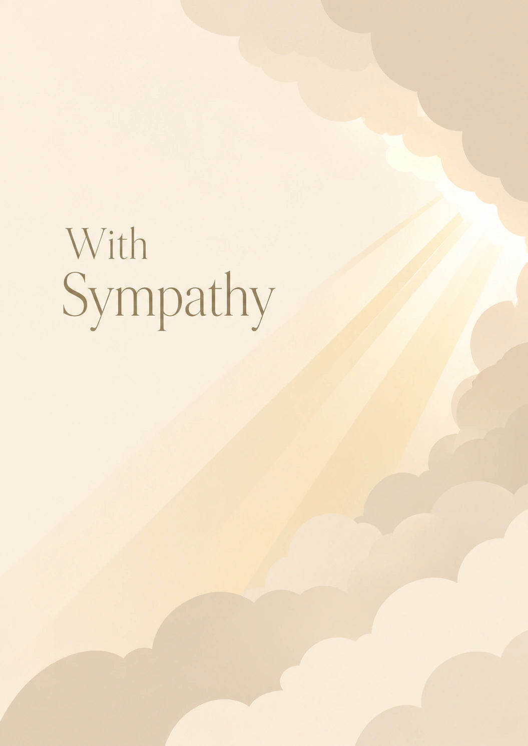 Sympathy - Personalised Card — with punch holes