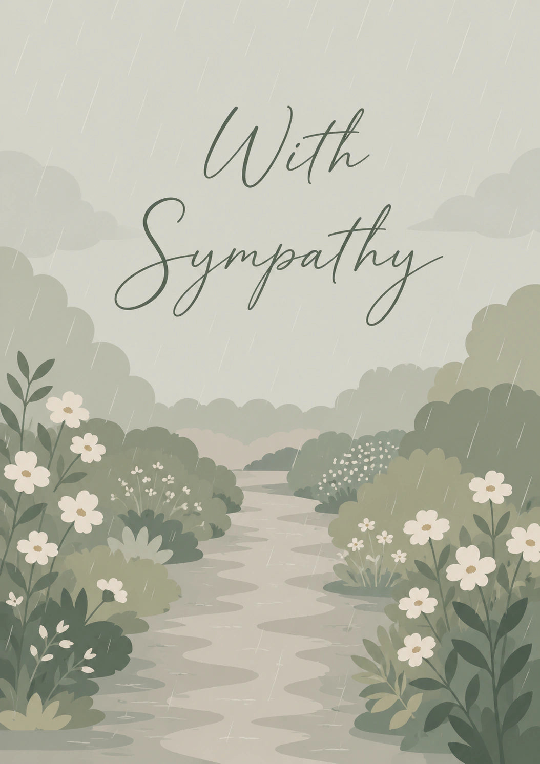 Sympathy - Personalised Card — with punch holes