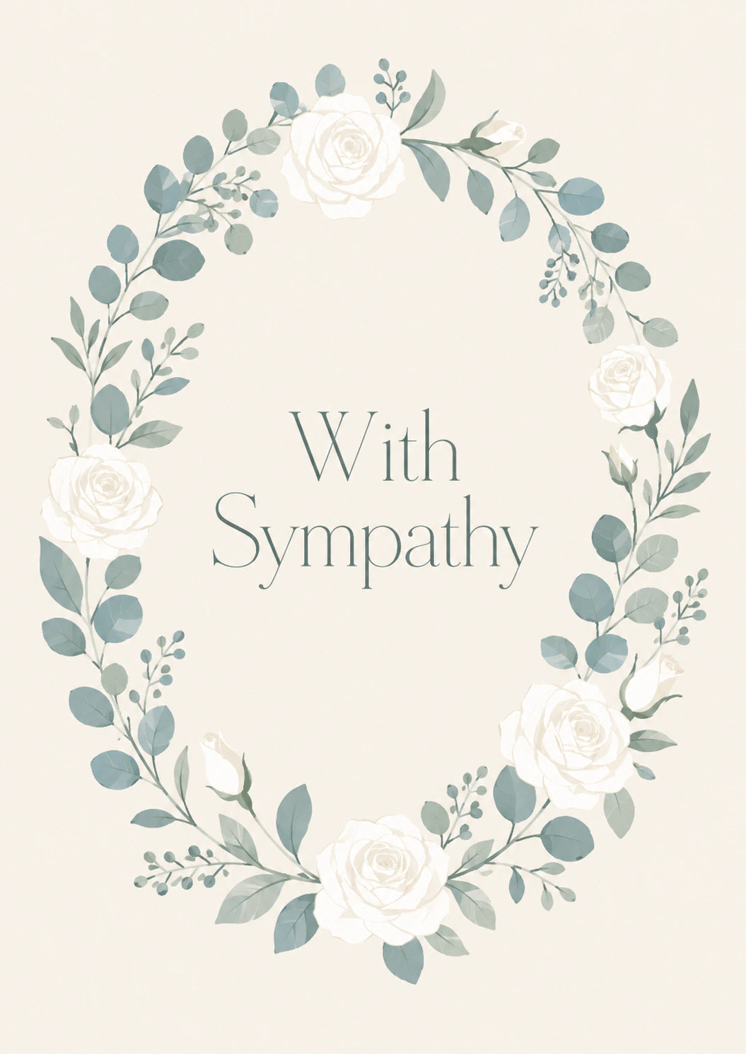 Sympathy - Personalised Card — with punch holes