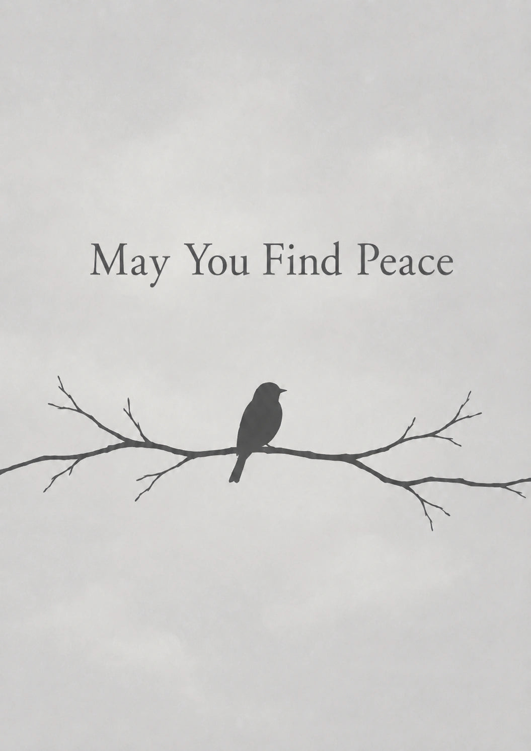Sympathy - Personalised Card — with punch holes