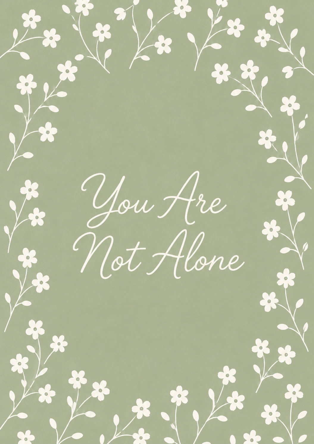 Sympathy - Personalised Card — with punch holes