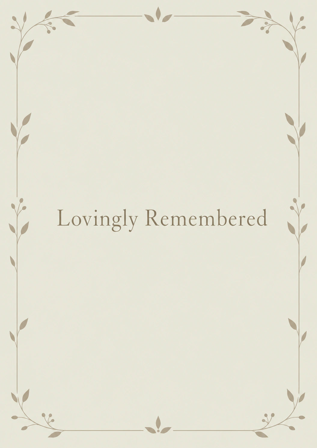 Sympathy - Personalised Card — with punch holes