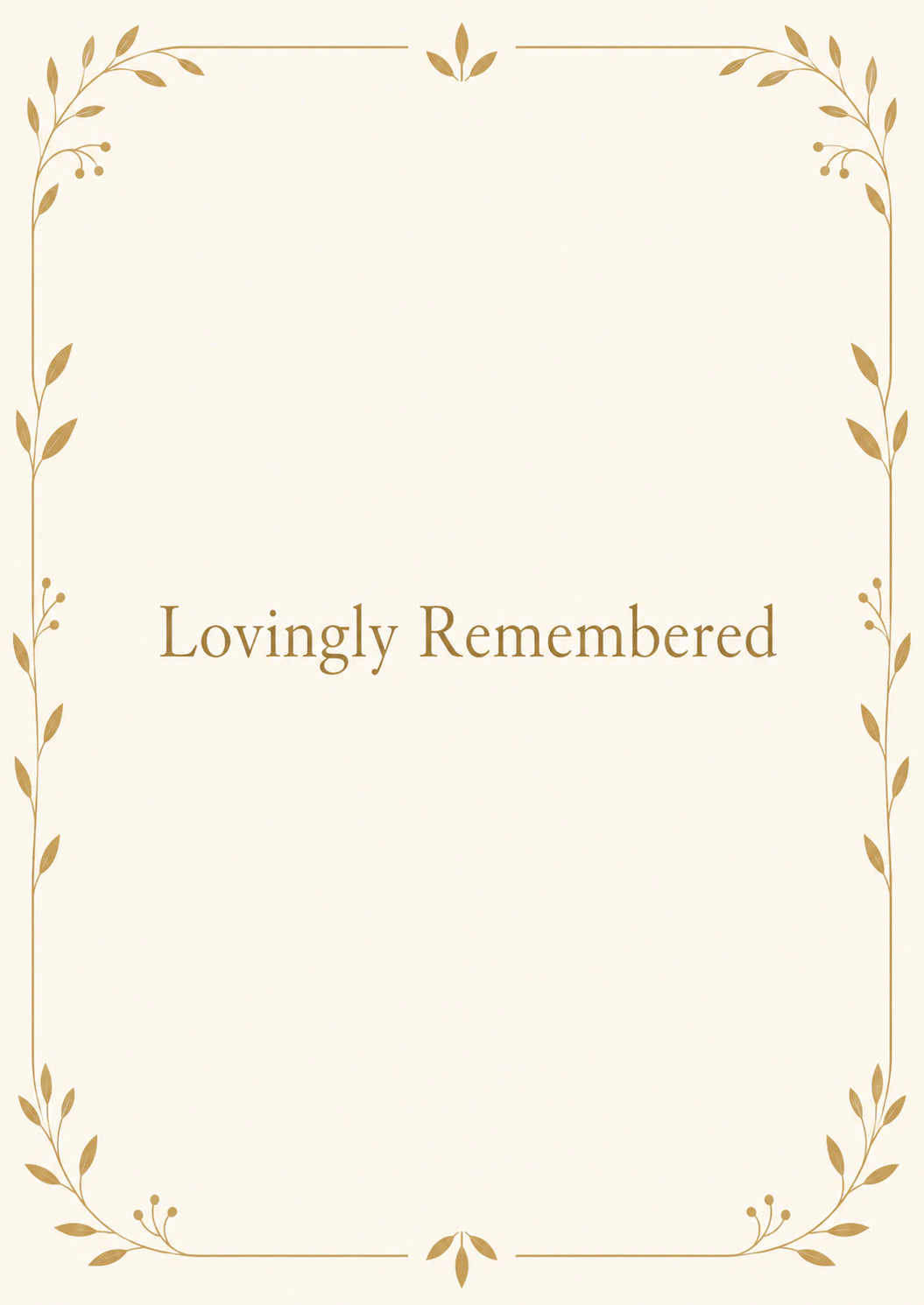 Sympathy - Personalised Card — with punch holes