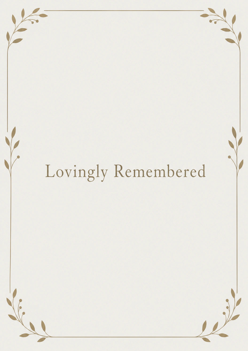 Sympathy - Personalised Card — with punch holes