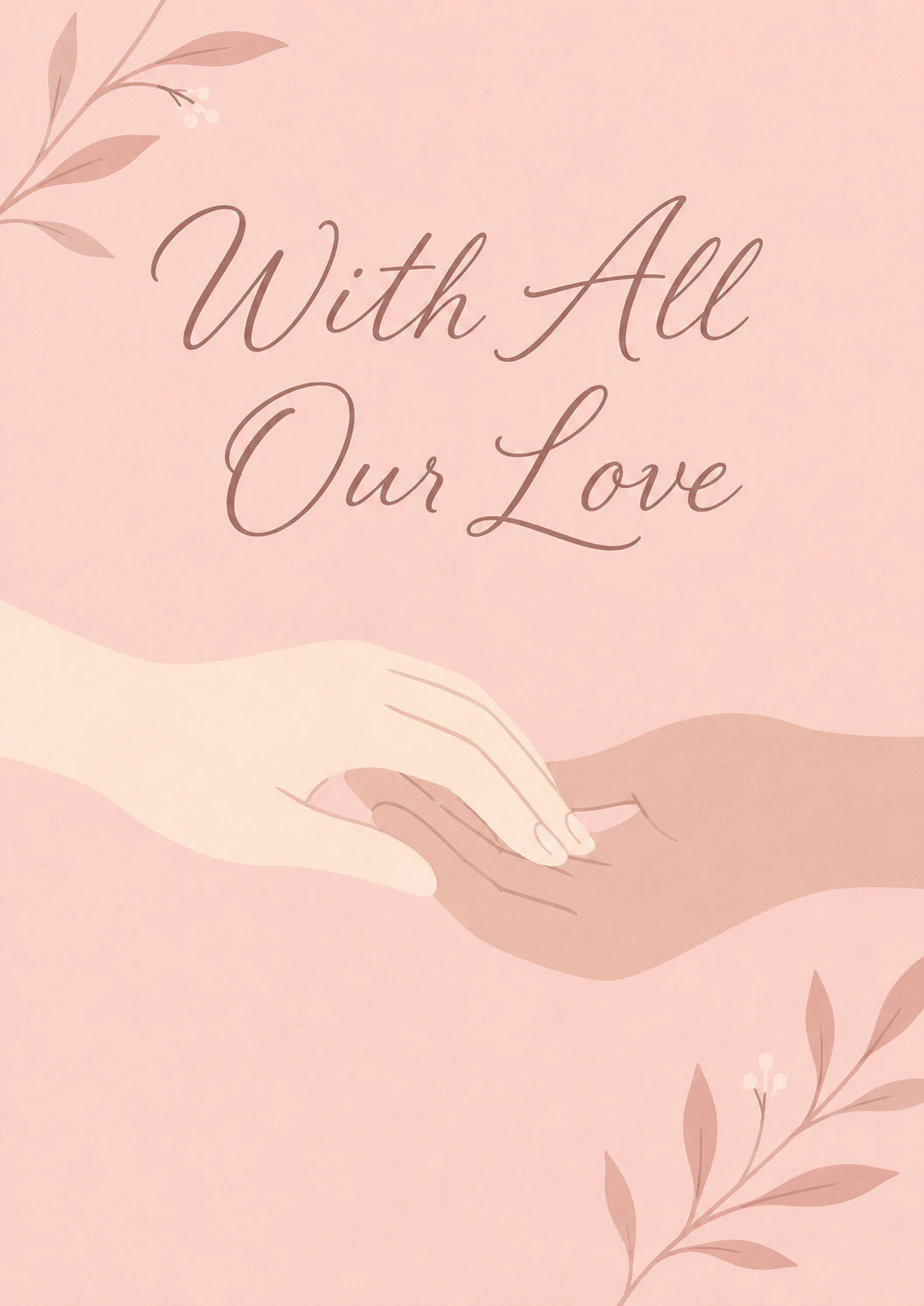 Sympathy - Personalised Card — with punch holes