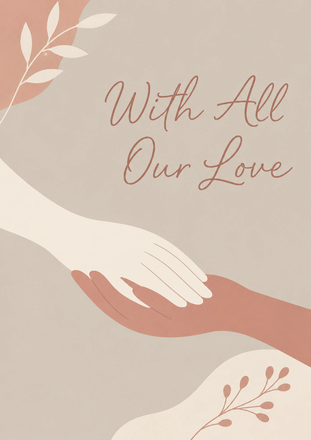 Sympathy - Personalised Card — with punch holes