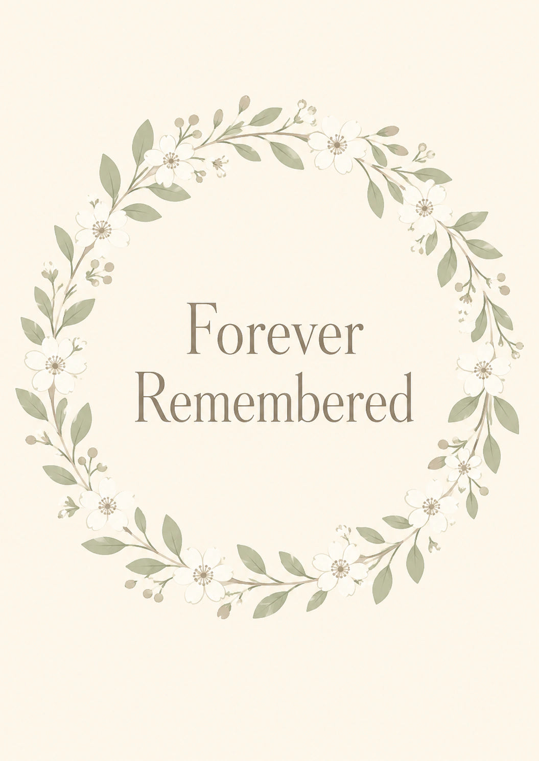 Sympathy - Personalised Card — with punch holes