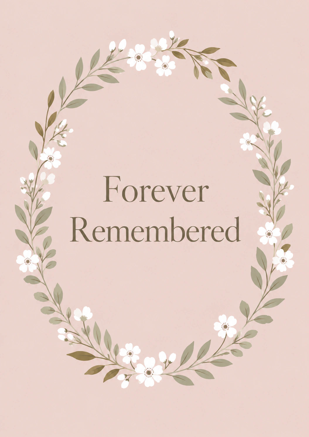 Sympathy - Personalised Card — with punch holes