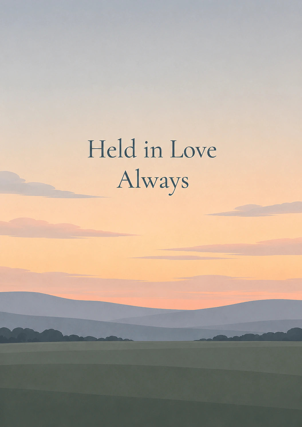 Sympathy - Personalised Card — with punch holes