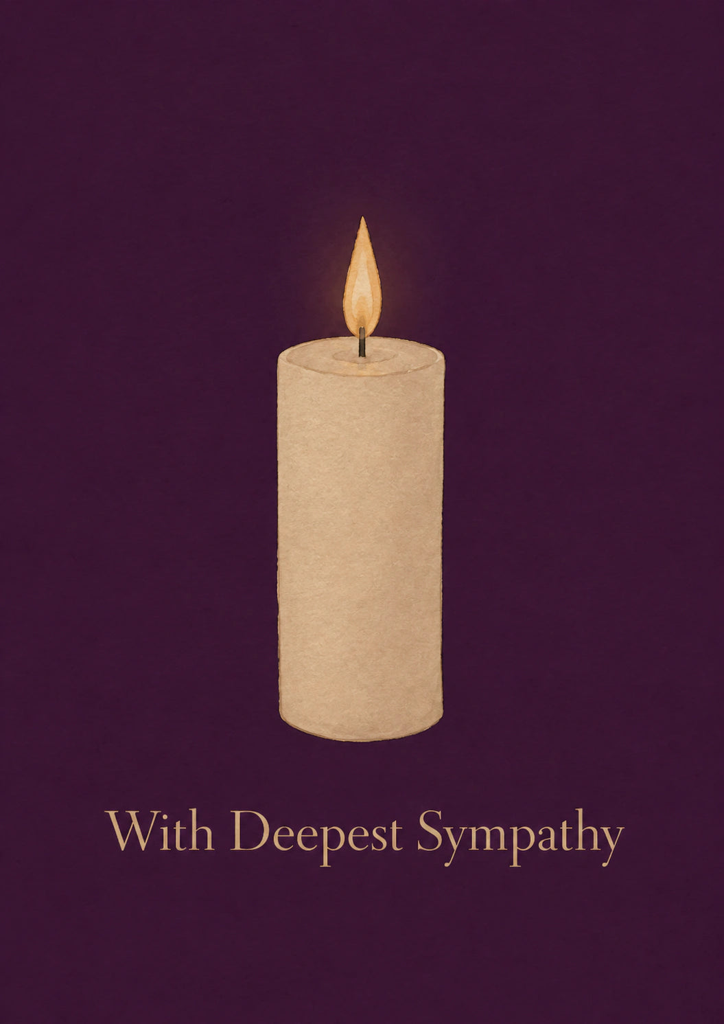 Sympathy - Personalised Card — with punch holes