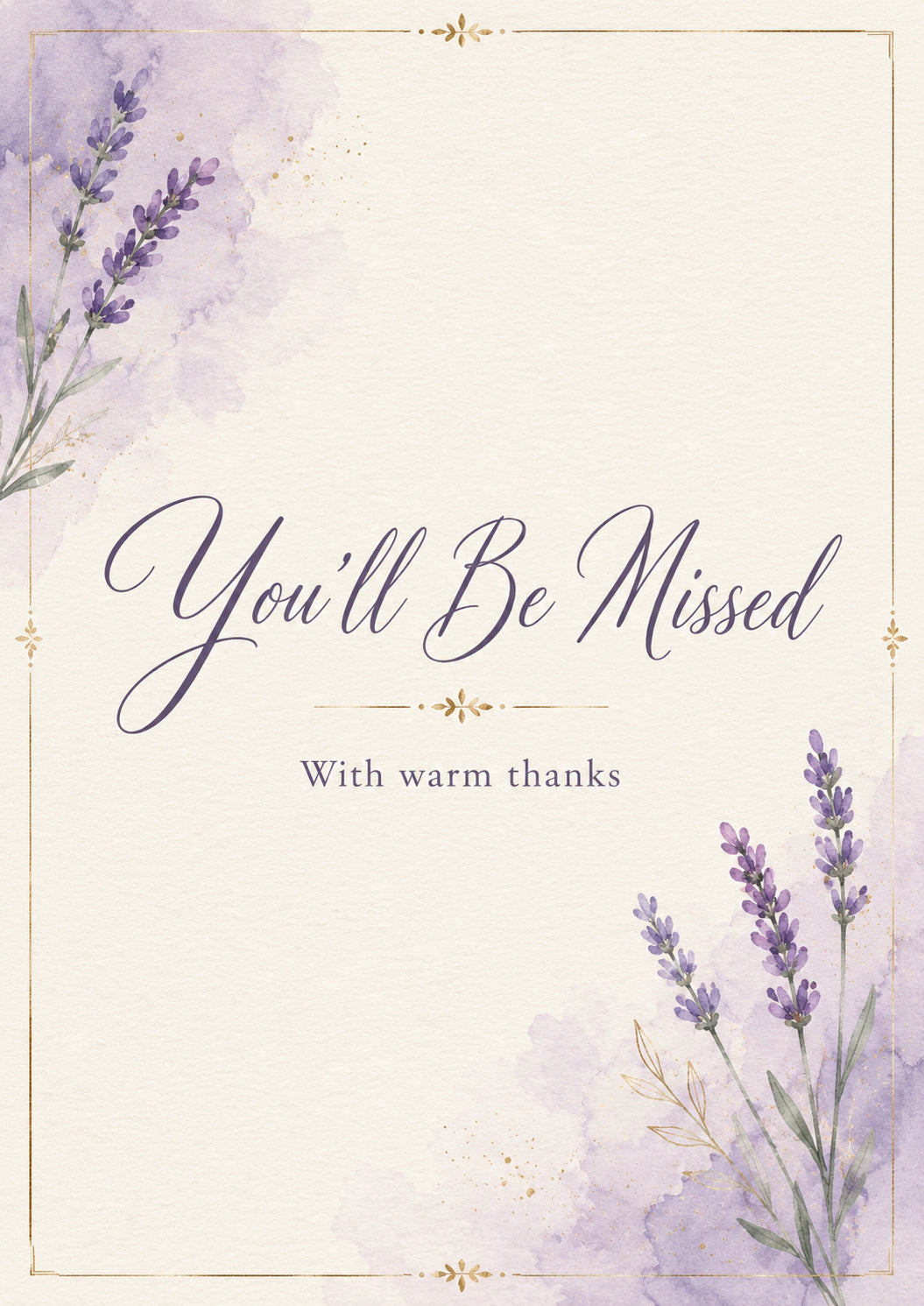 Leaving - Personalised Card — with punch holes