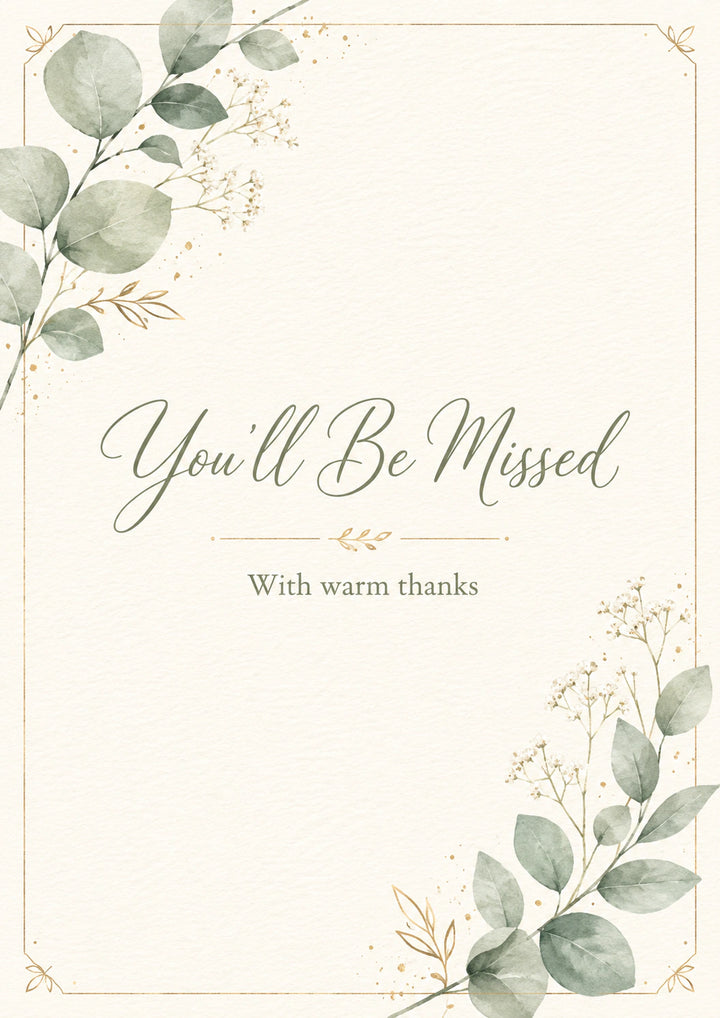 Leaving - Personalised Card