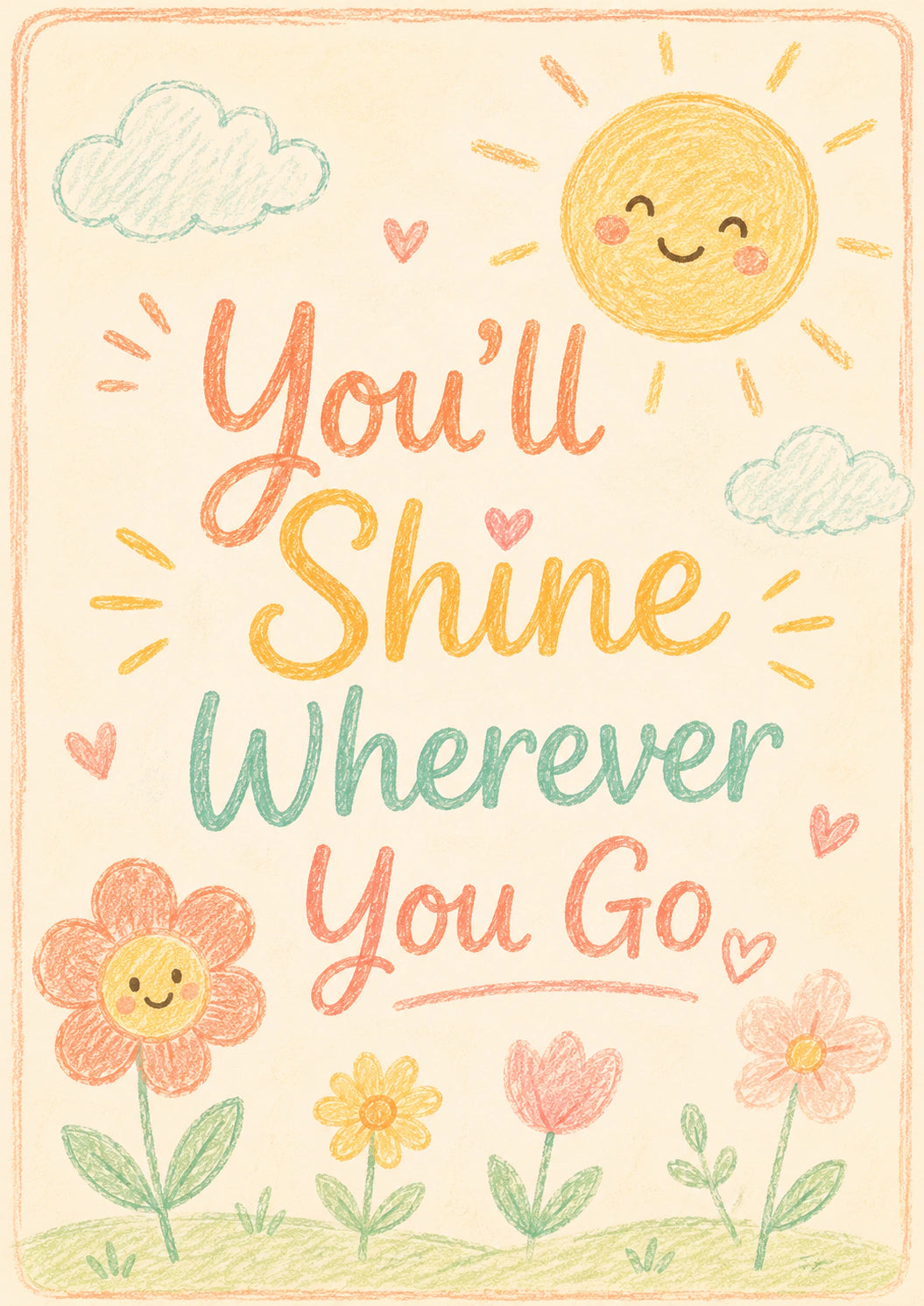 Leaving - Personalised Card — with punch holes