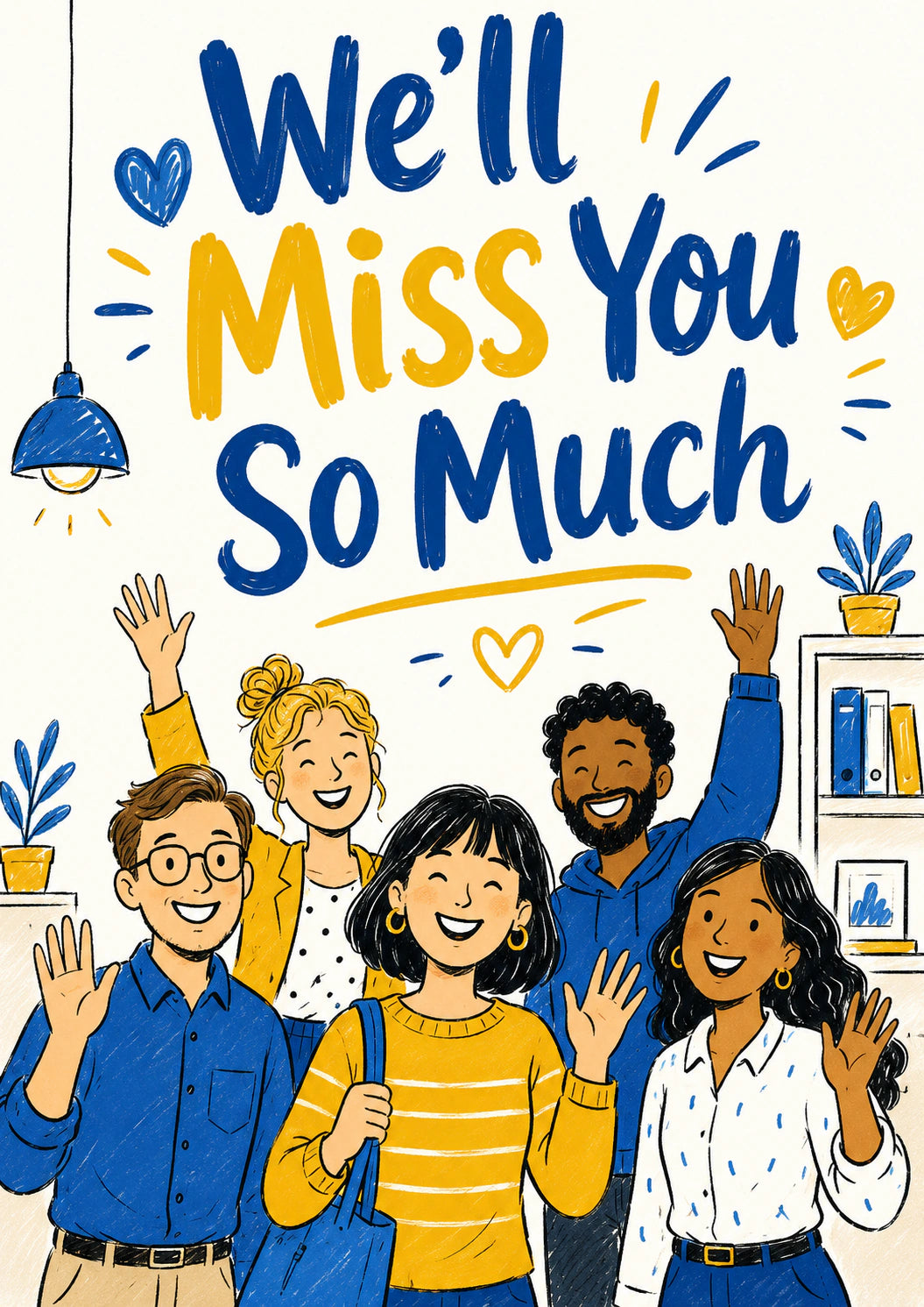 Leaving - Personalised Card — with punch holes