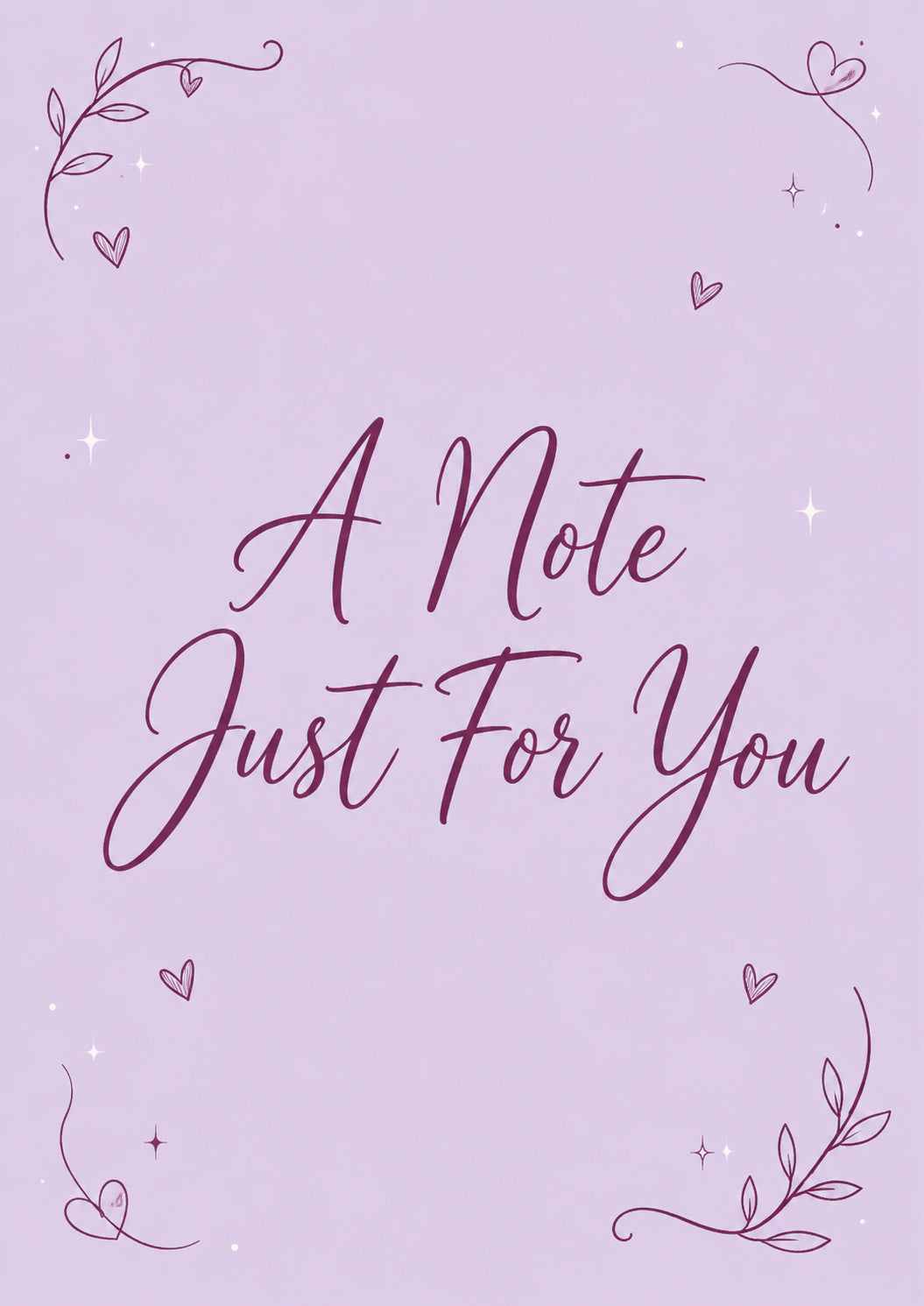 Just Because - Personalised Card — with punch holes