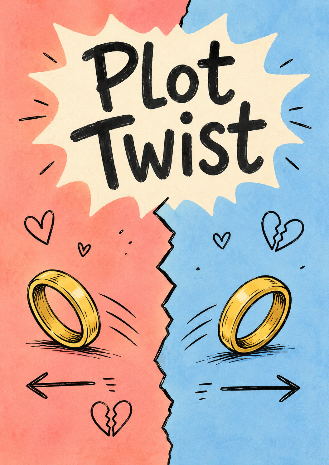 Divorce - Personalised Card — with punch holes