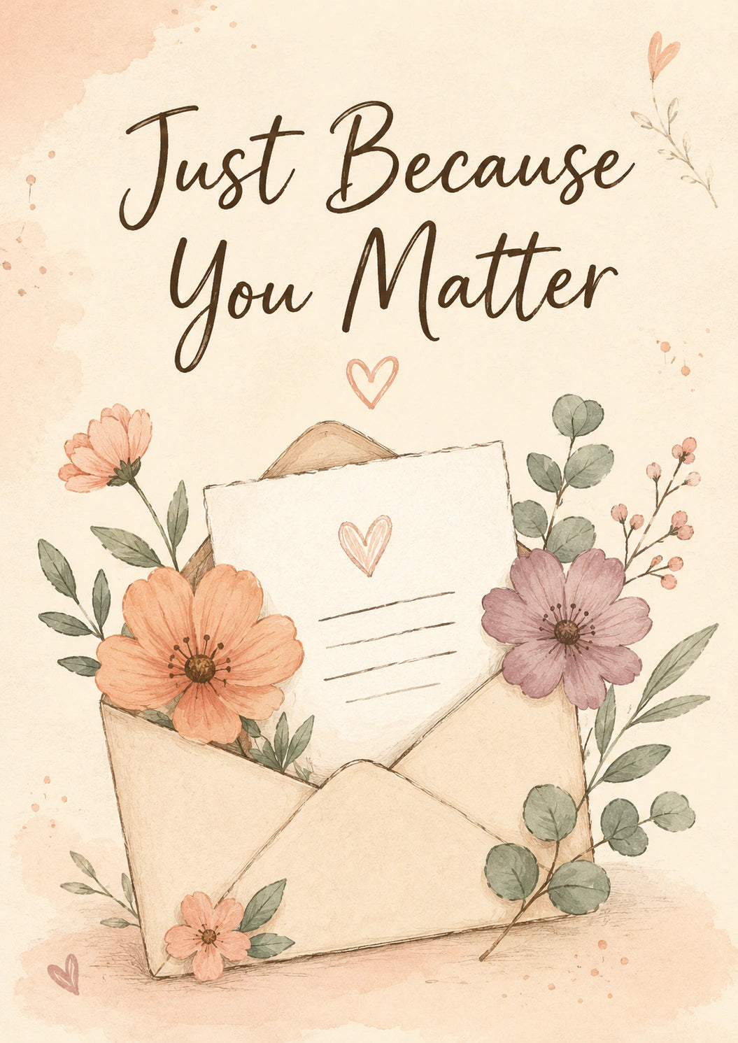 Just Because - Personalised Card — with punch holes