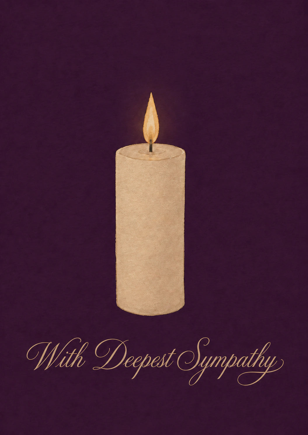 Sympathy - Personalised Card — with punch holes