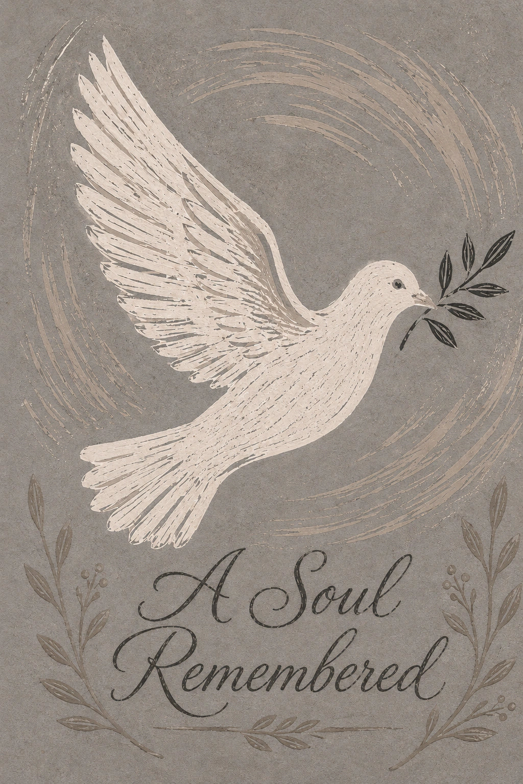 Sympathy - Personalised Card — with punch holes