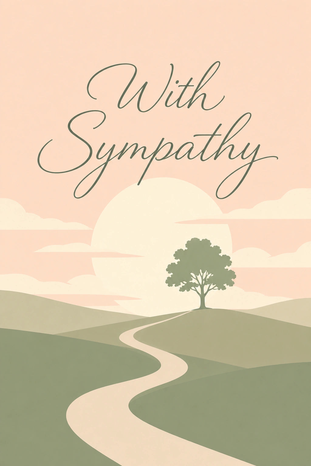 Sympathy - Personalised Card — with punch holes
