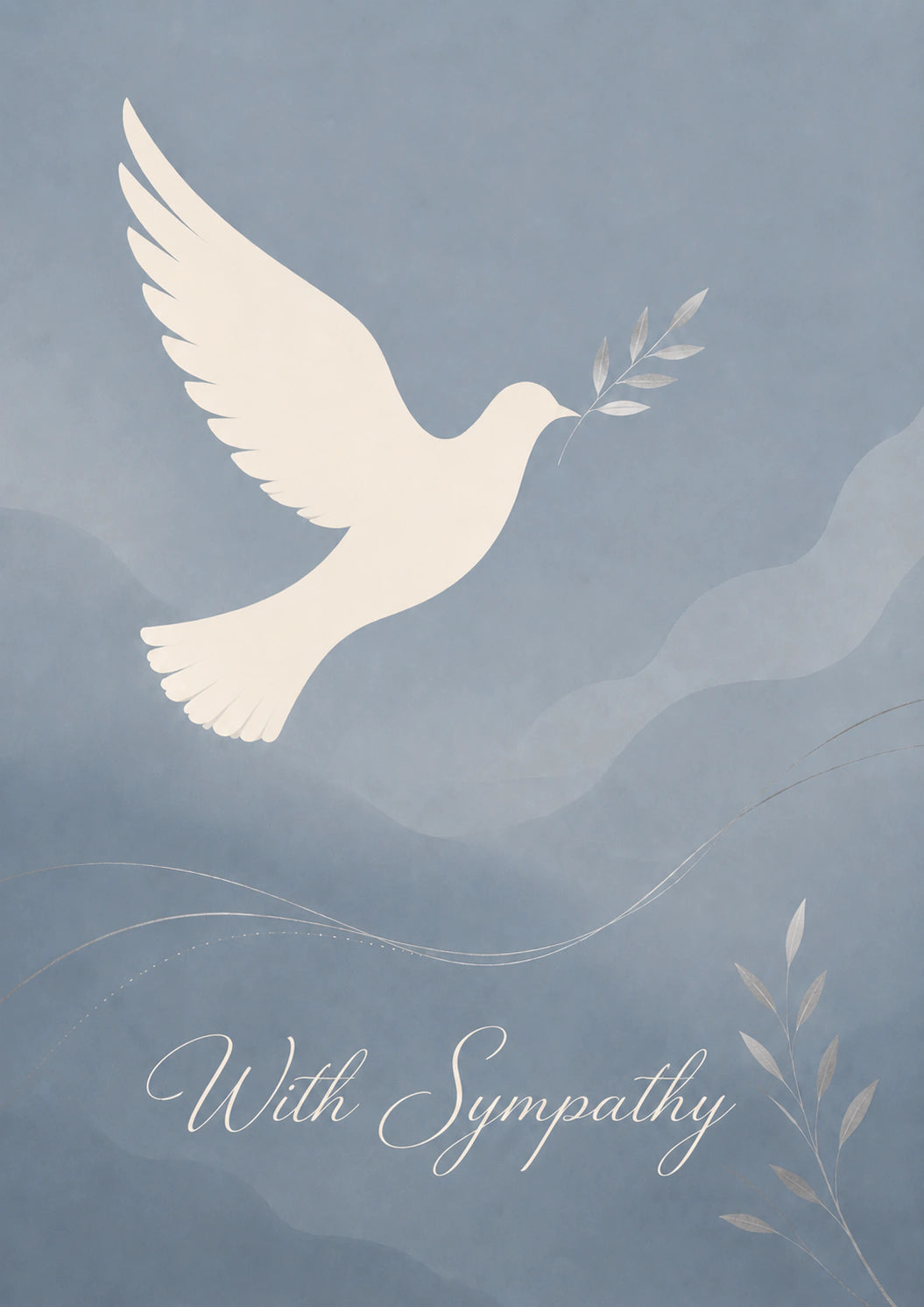 Sympathy - Personalised Card — with punch holes
