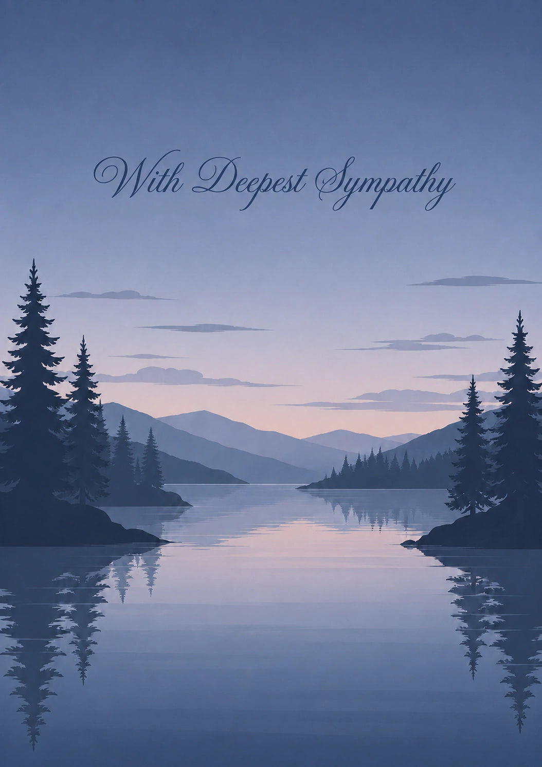 Sympathy - Personalised Card — with punch holes