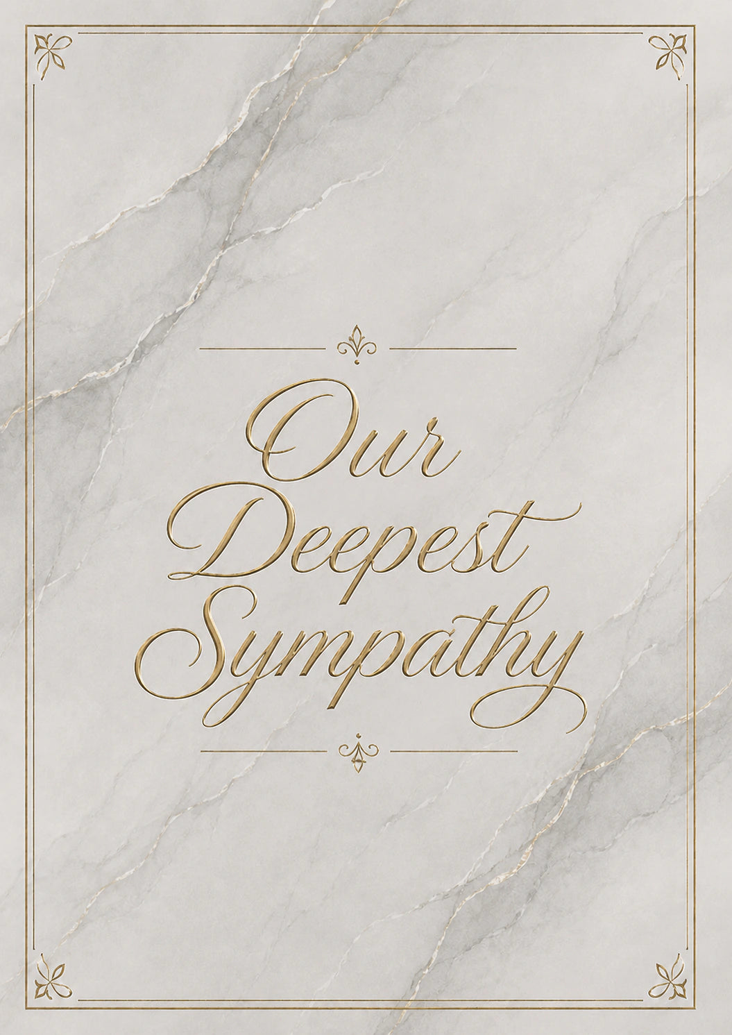Sympathy - Personalised Card — with punch holes