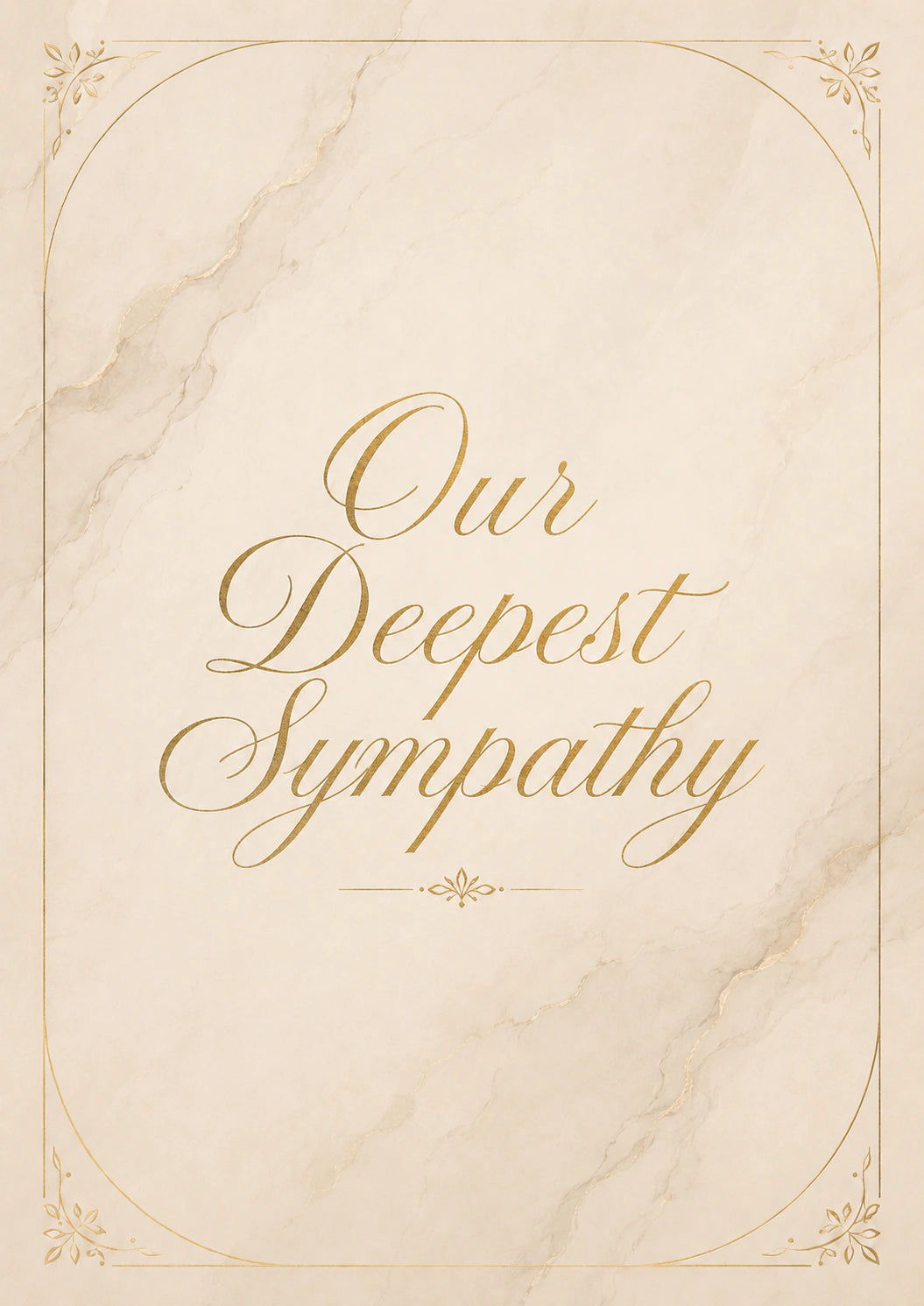 Sympathy - Personalised Card — with punch holes