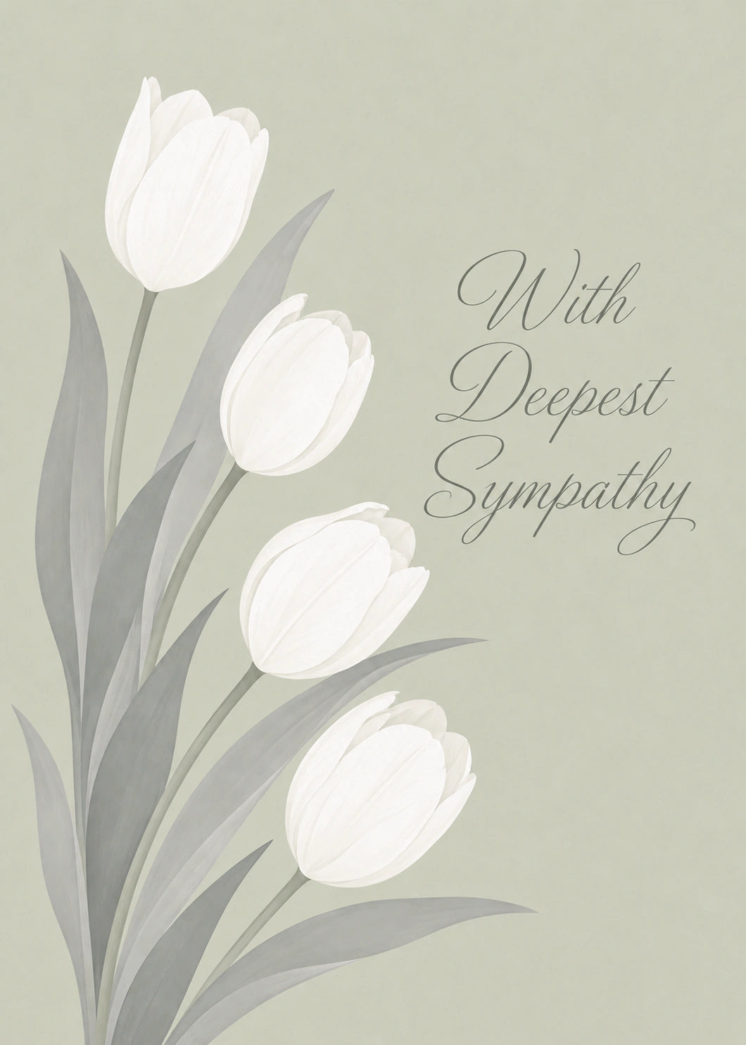 Sympathy - Personalised Card — with punch holes