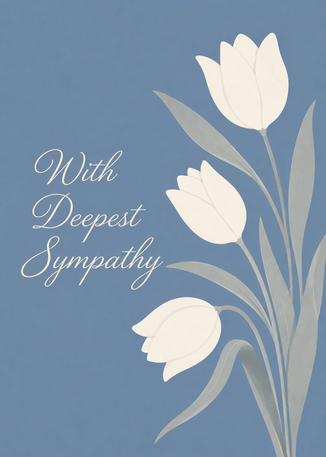 Sympathy - Personalised Card — with punch holes