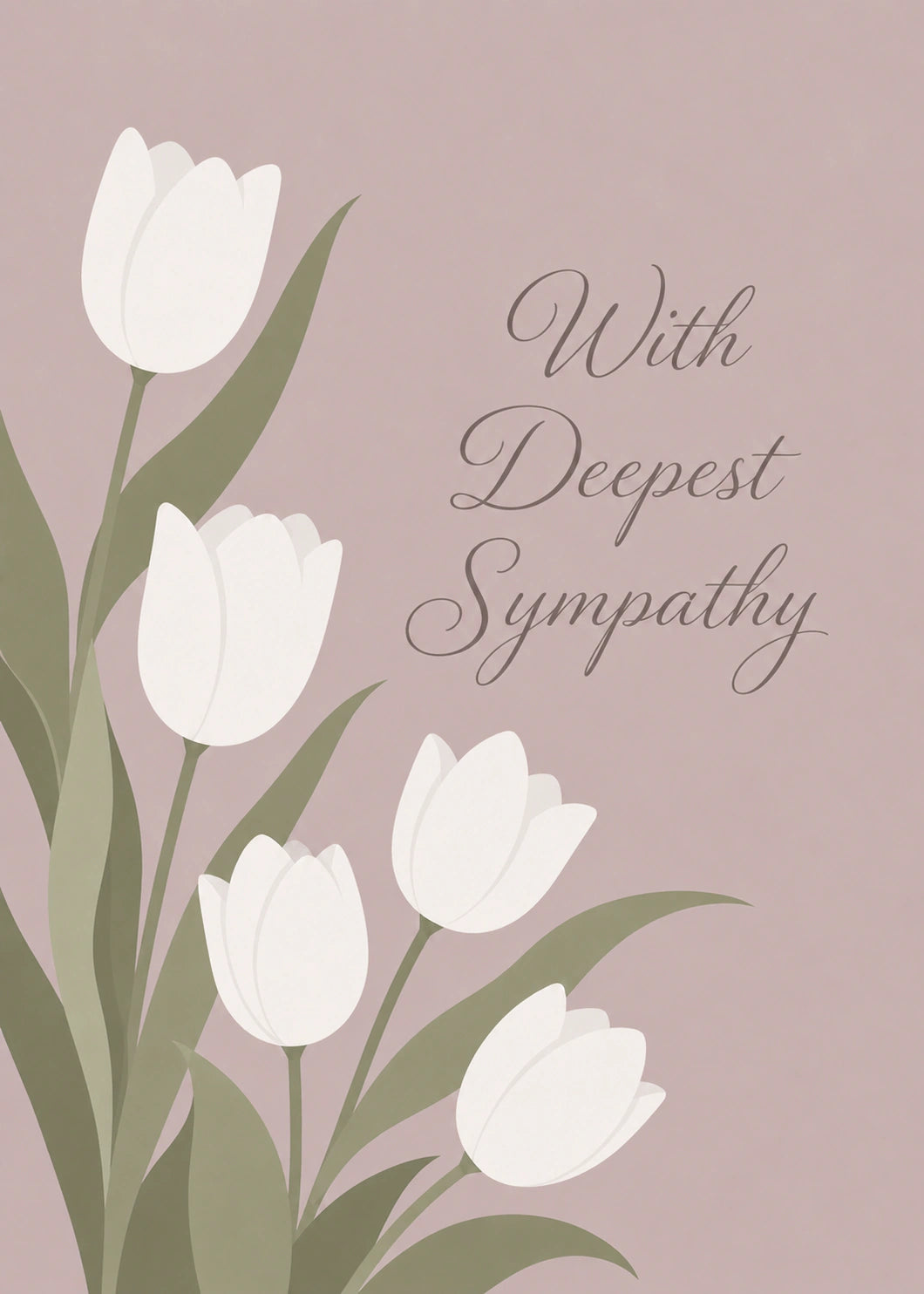 Sympathy - Personalised Card — with punch holes