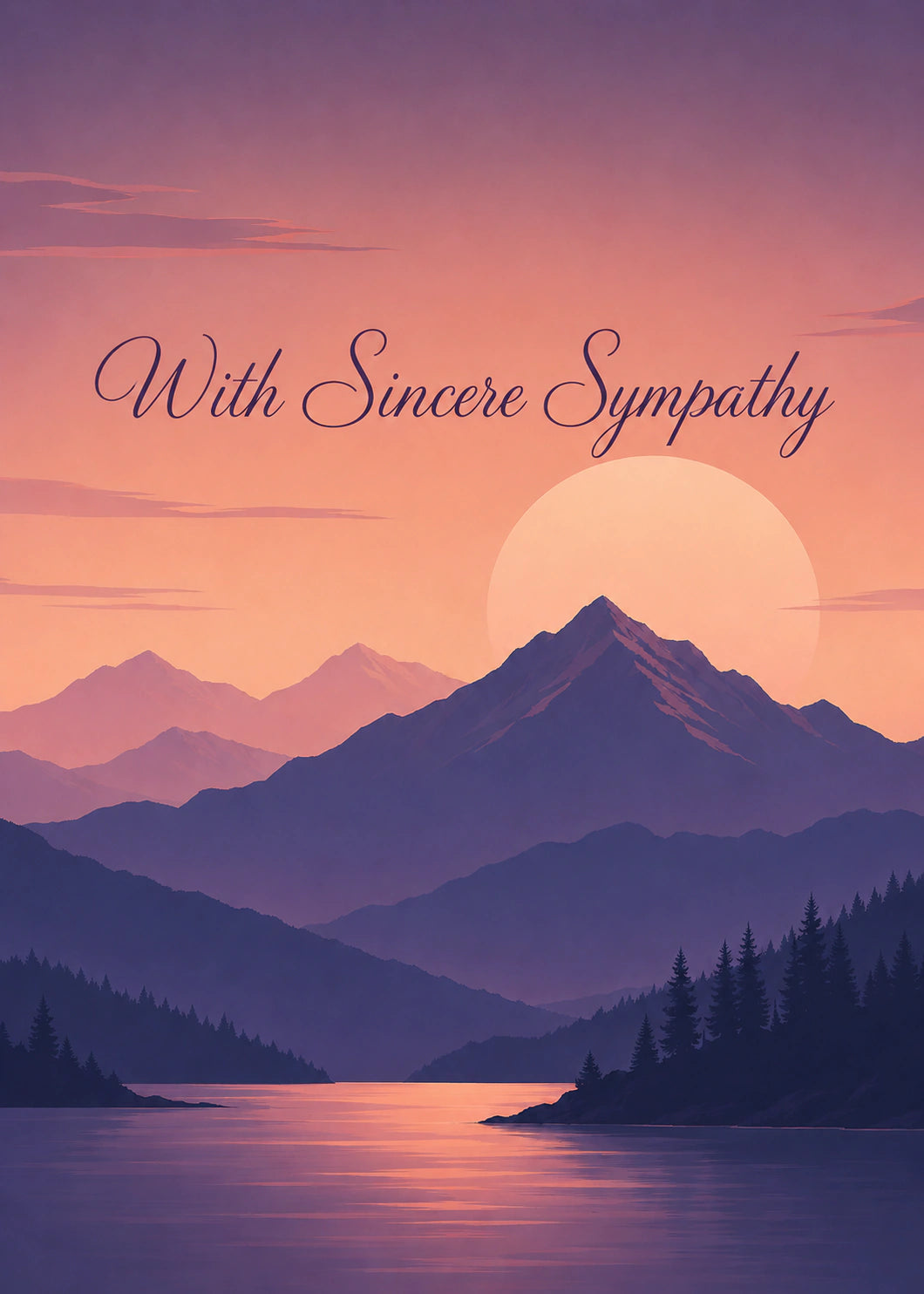 Sympathy - Personalised Card — with punch holes