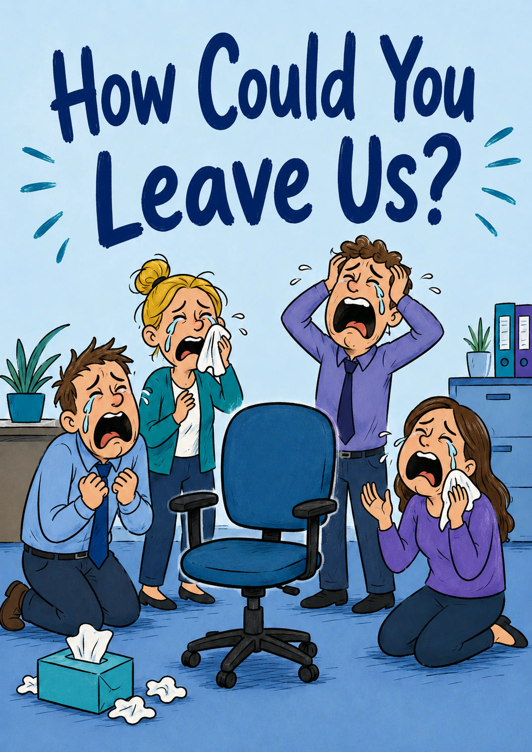 Leaving - Personalised Card — with punch holes