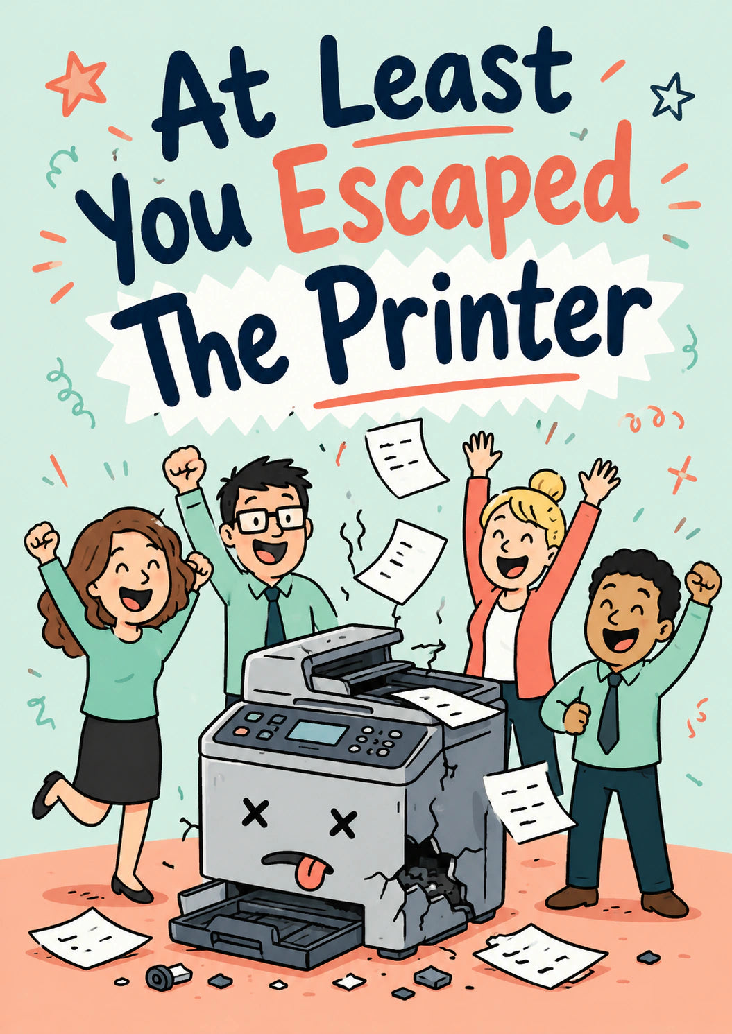 Leaving - Personalised Card — with punch holes