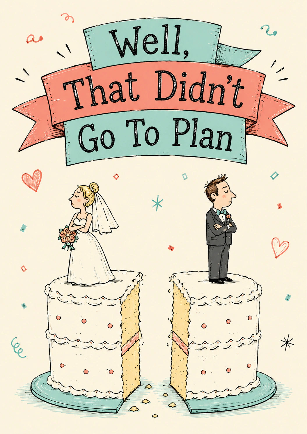 Divorce - Personalised Card — with punch holes