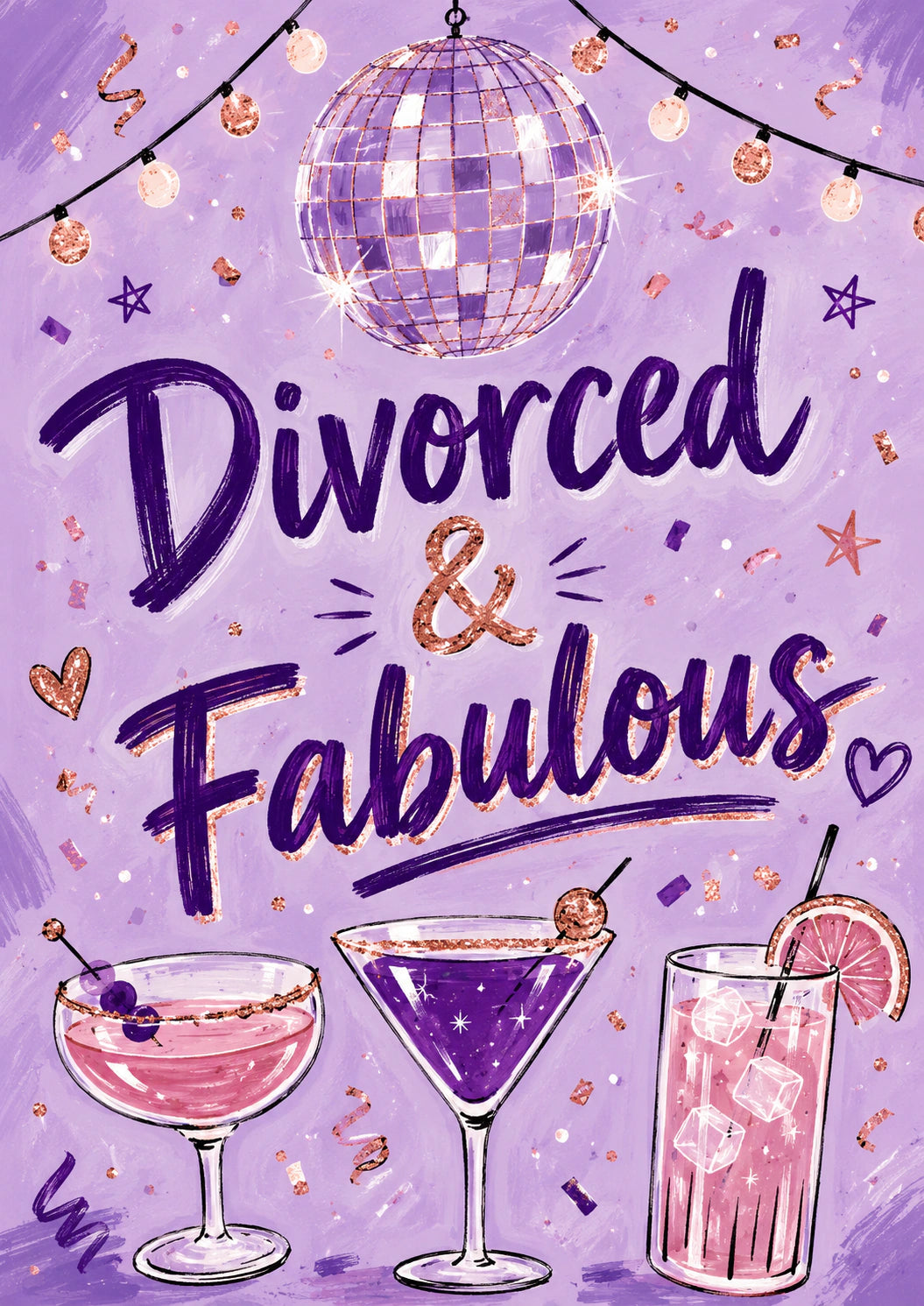Divorce - Personalised Card — with punch holes