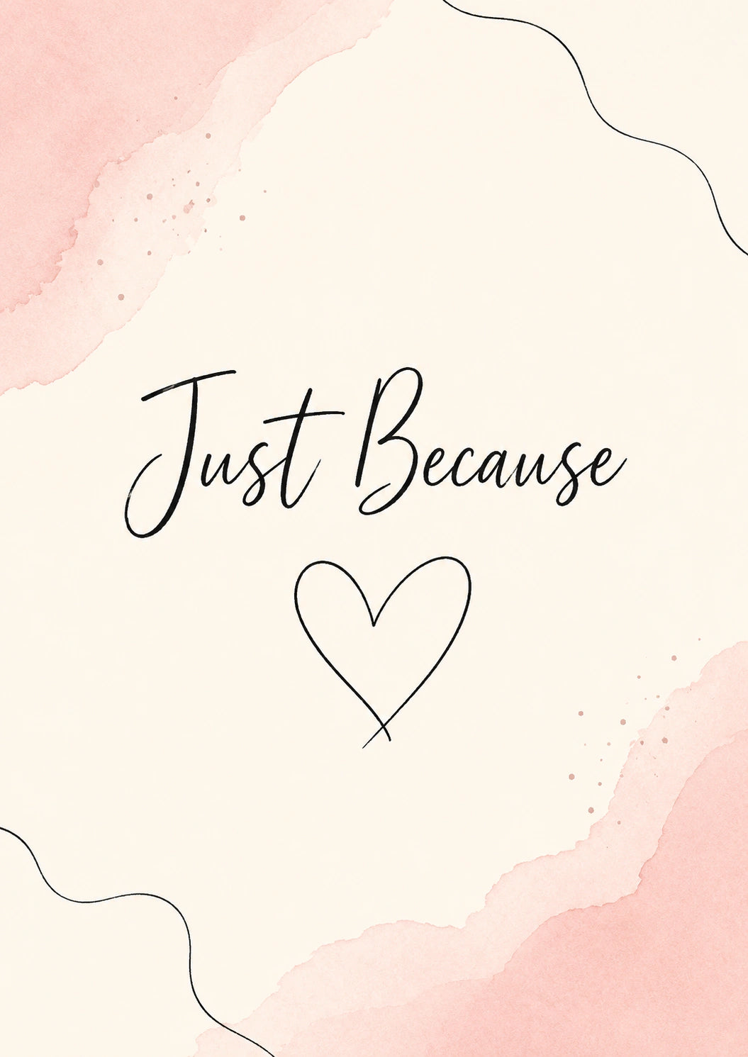 Just Because - Personalised Card — with punch holes