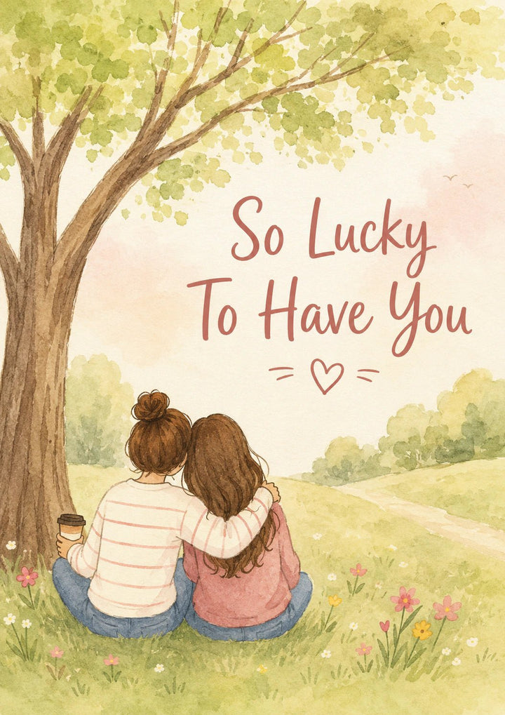 Friendship - Personalised Card — with punch holes