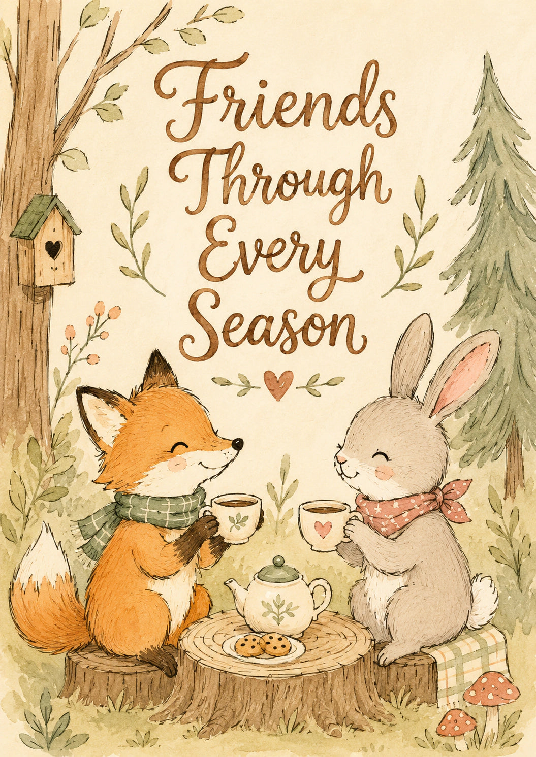 Friendship - Personalised Card — with punch holes