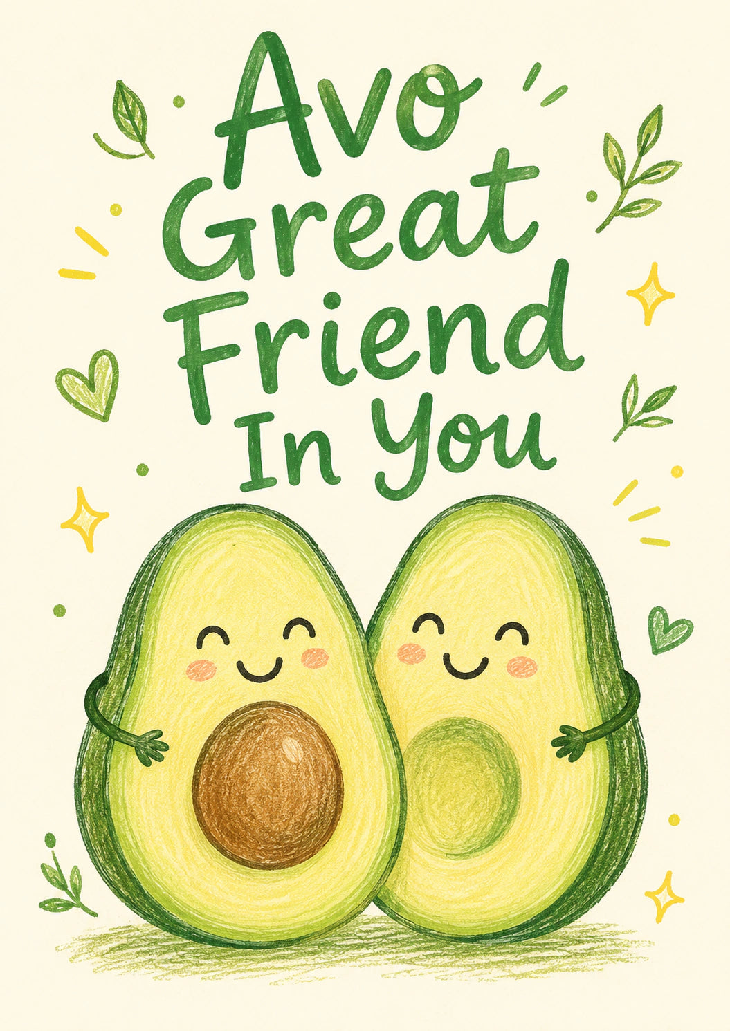 Friendship - Personalised Card — with punch holes