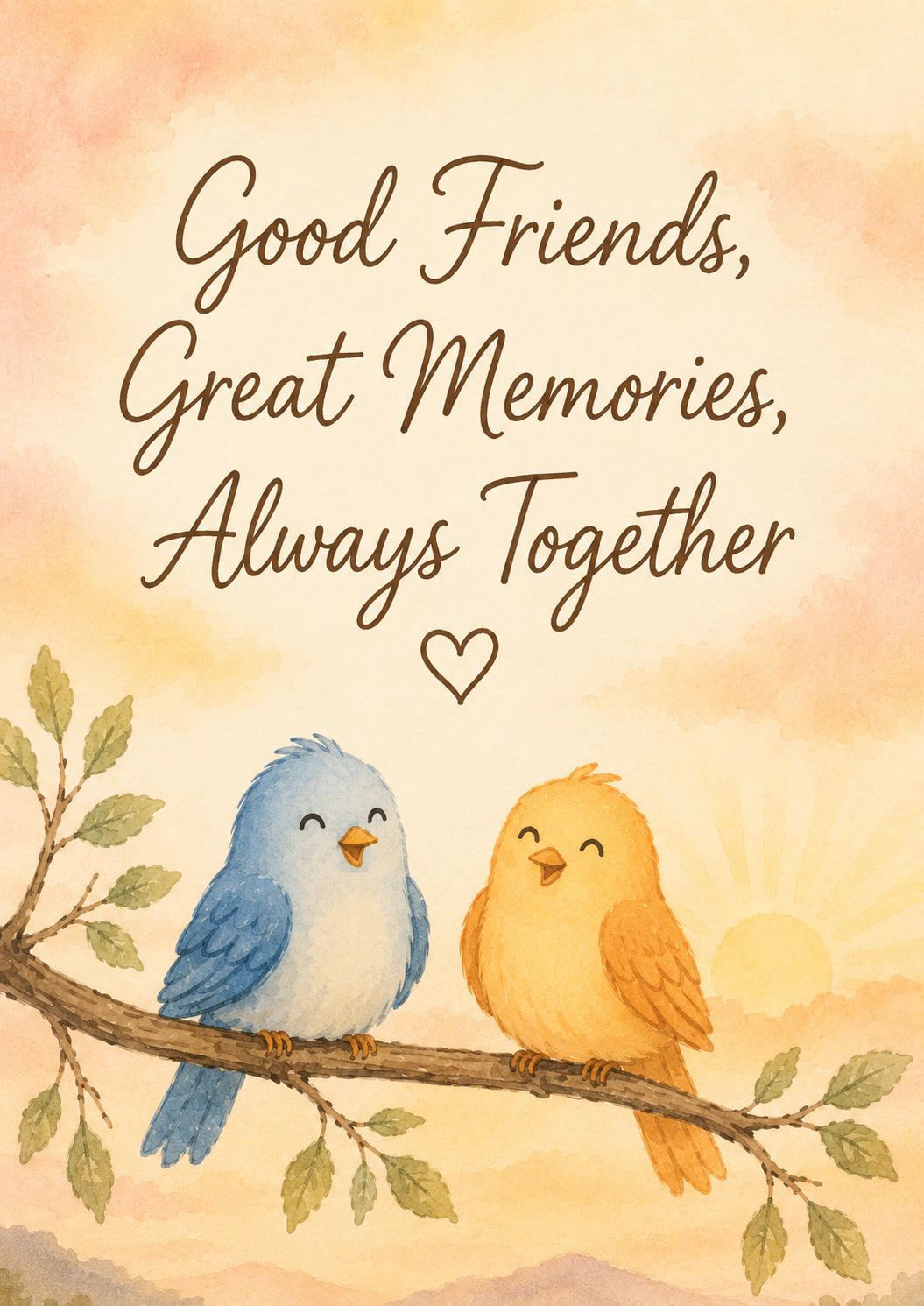 Friendship - Personalised Card — with punch holes