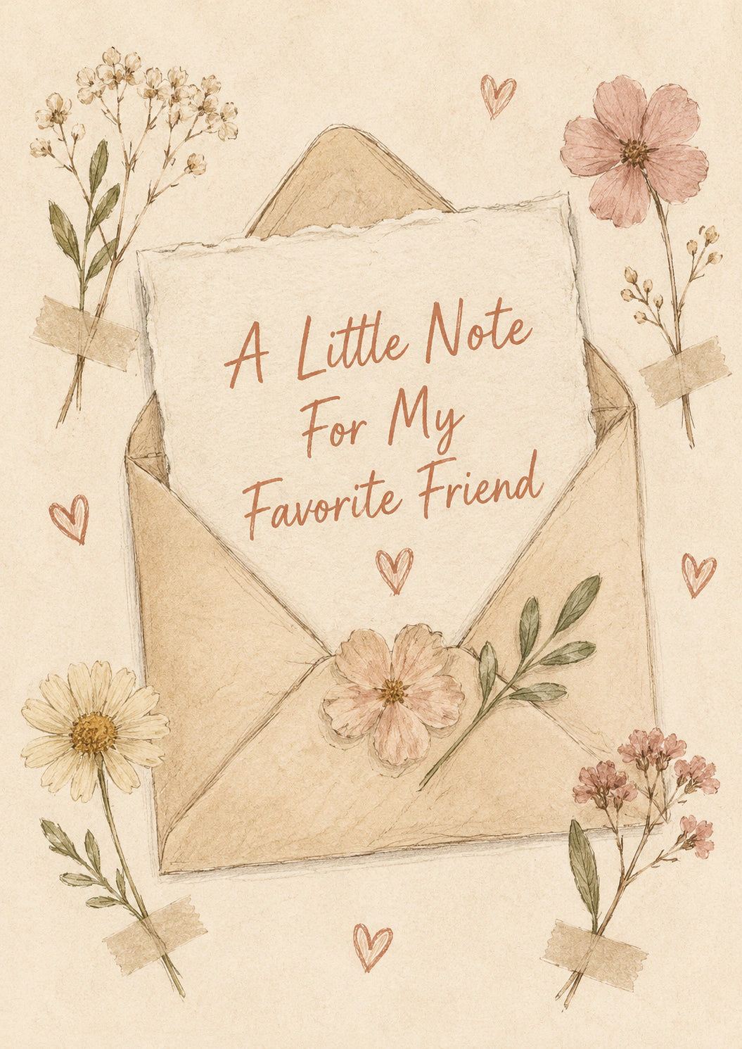 Friendship - Personalised Card — with punch holes
