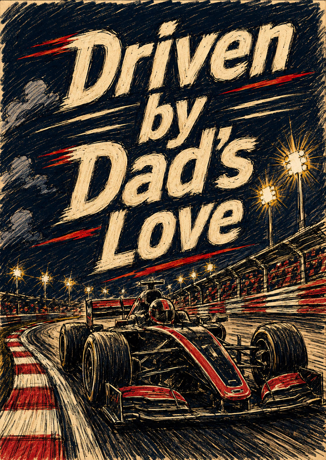 Fathers Day - Personalised Card — with punch holes